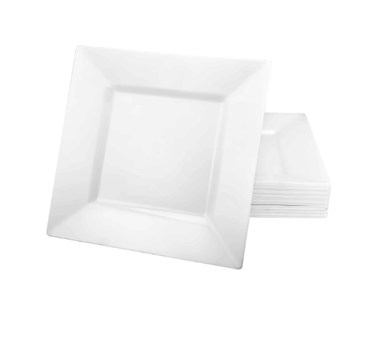 8" Square Plate, Pearl (10 ct)