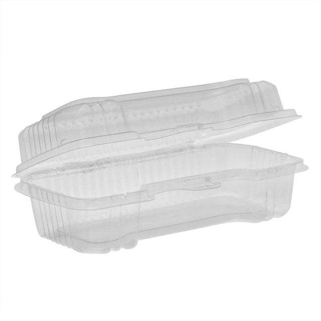 6" (Hoagi) Clear 1pt Plastic Hinged Lid Pactive 250ct
