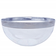 2 qt Silver Plastic Bowl-