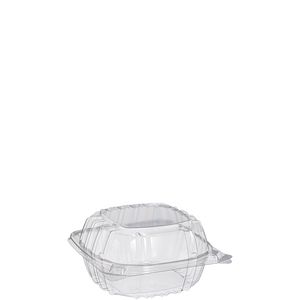 6" Clear 1pt Plastic Hinged Lid Dart 25ct
