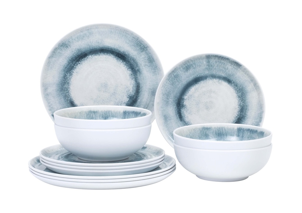 Melamine Combo Boho Grey 12pc