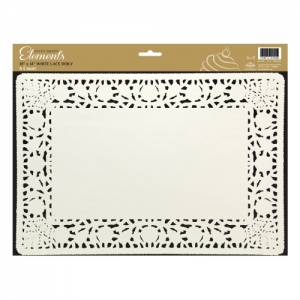 10x14" White Lace  Doilies (6 ct)