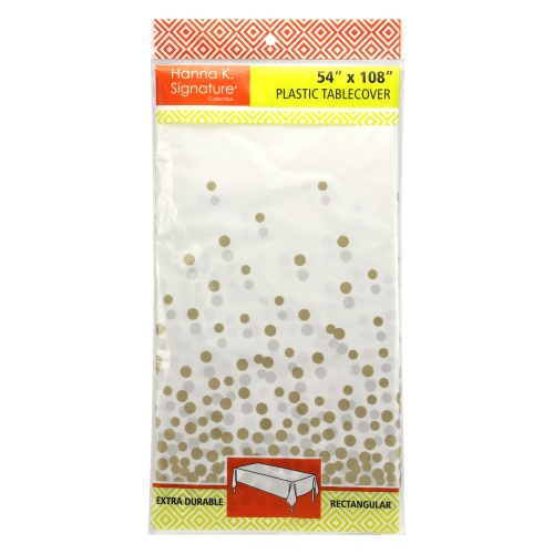 54"x108" Gold Confetti Table Liner (1 ct)