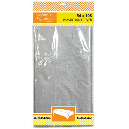 54"x108" Silver Lace Table Liner (1 ct)