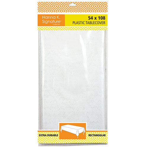 54"x108" White Lace Table Liner (1 ct)