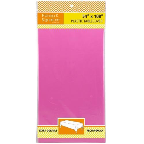 54x108" Hot Pink Table Liner -  (1 ct)
