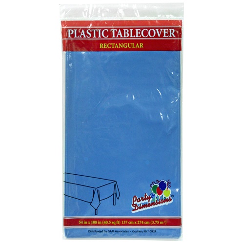 54x108" Medium Blue Table Liner -  (1 ct)