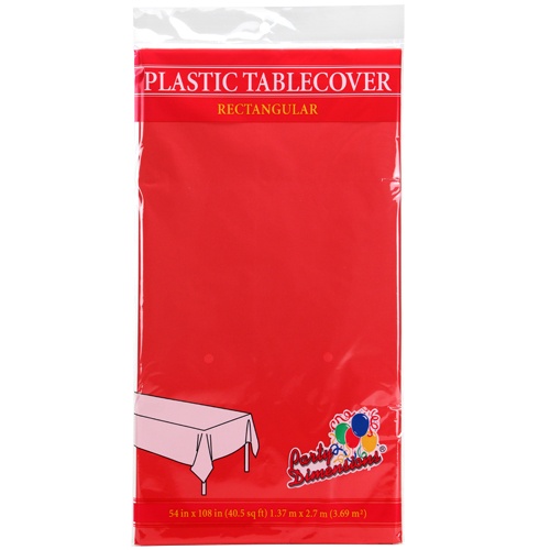 54x108" Red Table Liner -  (1 ct)