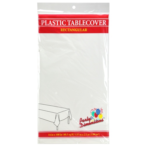 54x108" White Table Liner -  (1 ct)