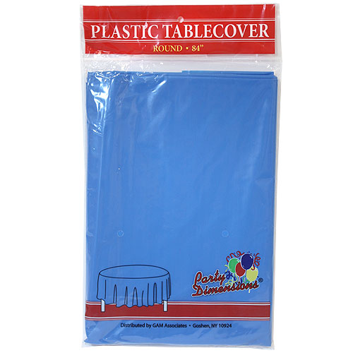 84" Medium Blue Table Liner - Round (1 ct)