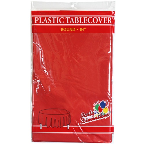 84" Red Table Liner - Round (1 ct)