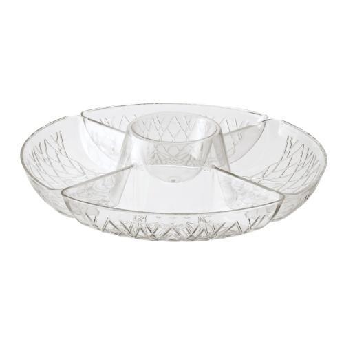 5 Compartment Crystal Lazy Susan -  (1 ct)