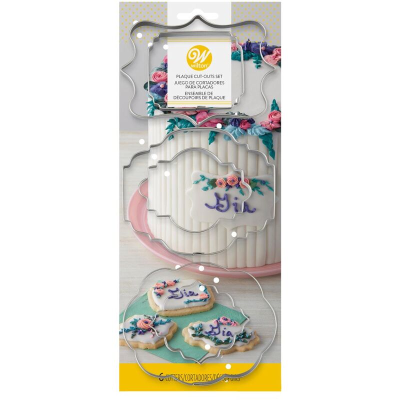 6PC FONDANT PLAQUE CUTOUTS 417-7555