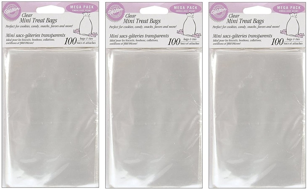CLEAR PARTY BAGS 100CT MEGAPK 1912-1294