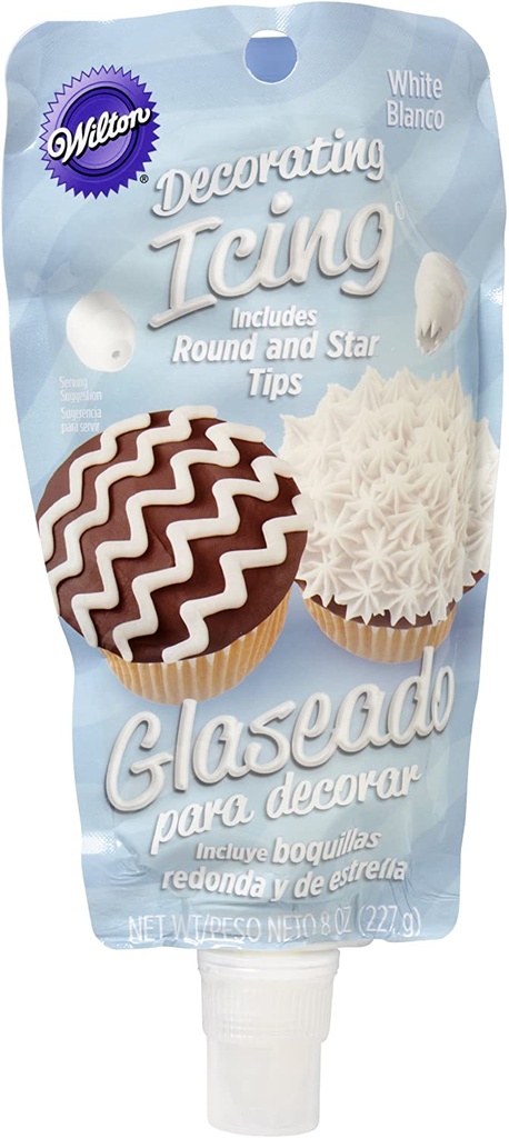 WHITE ICING POUCH WITH TIPS 704-0187