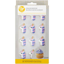 Unicorn Icing Decorations 12CT