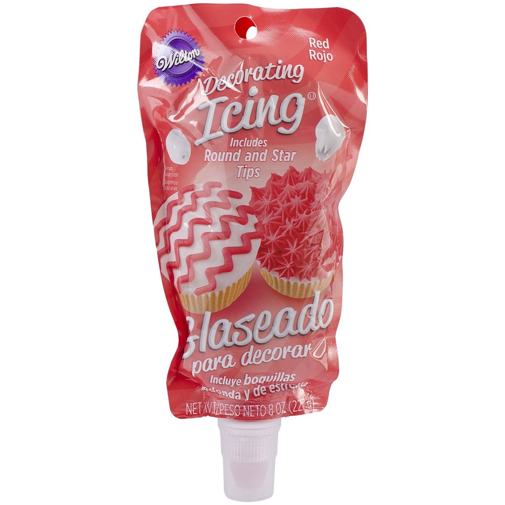 RED ICING POUCH WITH TIPS 704-0188