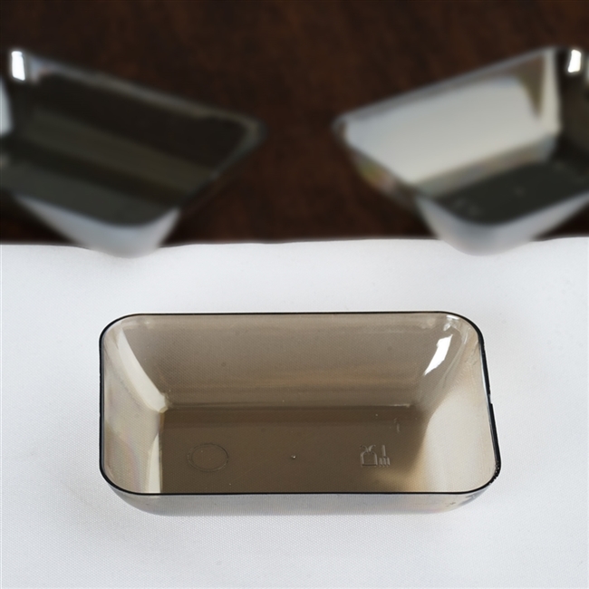 2" x 3" Silver Plastic Plate-