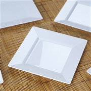 6.5" White Plastic Plate-