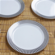 7.5" White Plastic Plate-
