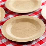 11" Natural Tone Bamboo Plate-