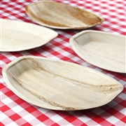 14.8" Natural Tone Palm Leaf Plate-