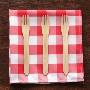 7" Natural Tone Bamboo Fork-