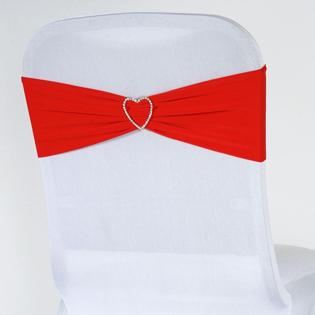 5" x 12" Red Spandex Chair Sash-