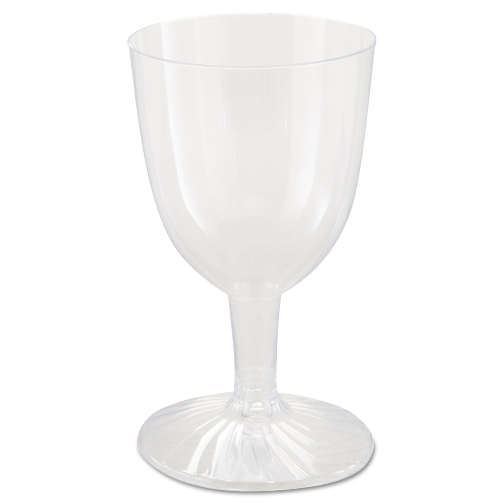 6oz wine glass 1 piece clear 10/10cs