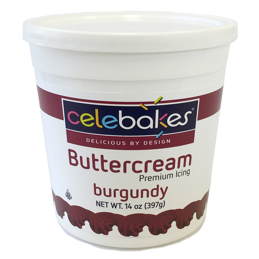 BS-BUTTERCREAM ICING BURGANDY 4OZ