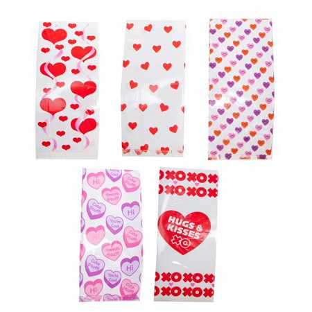 Valentine Cellophane Bags 12ct