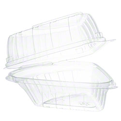 PLASTIC HINGED LID PIE WEDGE TRAY 25ct