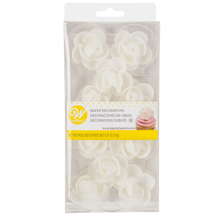 Wilton Wafer Flower Decorations 10ct