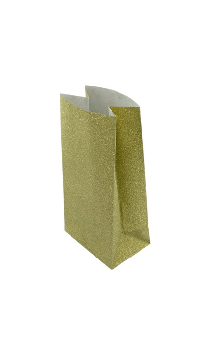 Gold Glitter Treat Bags 8pc KQ-203588