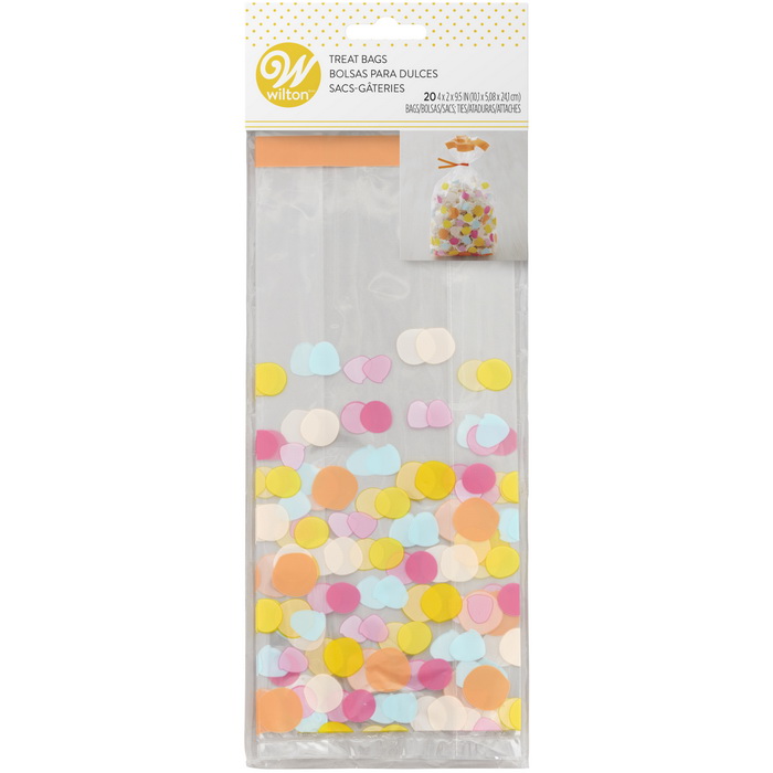Wilton Clear Polka Dot Treat Bags 20ct 1912-0-0377