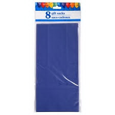 Blue Paper Gift Sacks 8ct