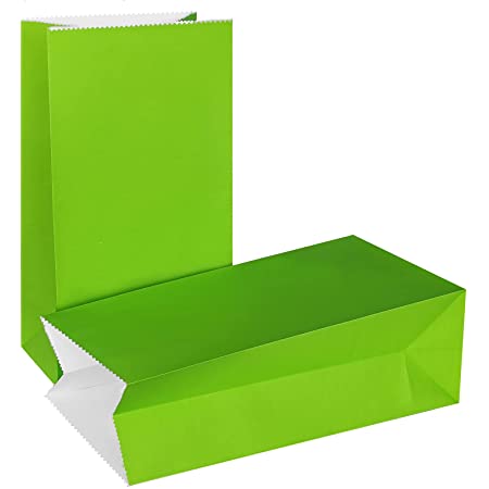 Lime Green Paper Gift Sacks 8ct