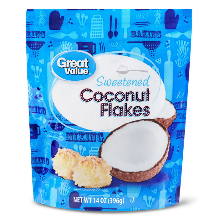 GREAT VALUE SWEETENED COCONUT FLAKES 14OZ