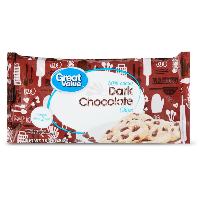 GREAT VALUE DARK CHOCOLATE CHIPS 10OZ