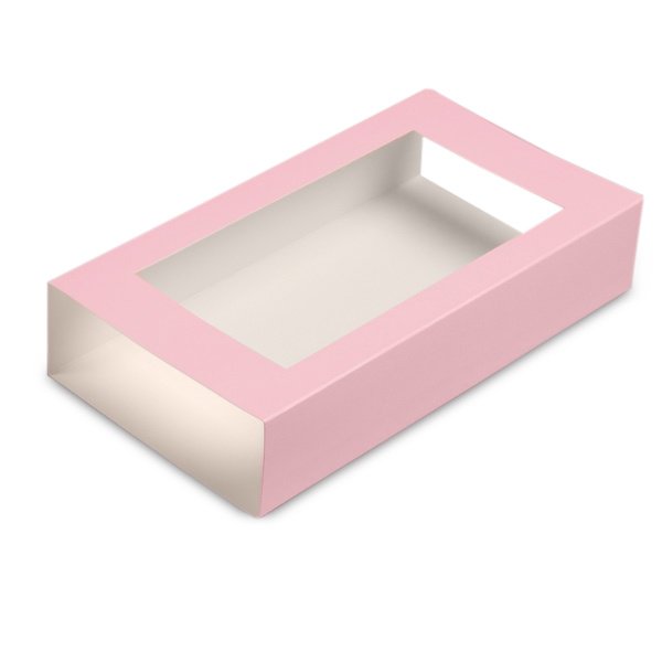 9 X 5-1/4 X 2 Lt Pink Window Macaron Box Sleeve