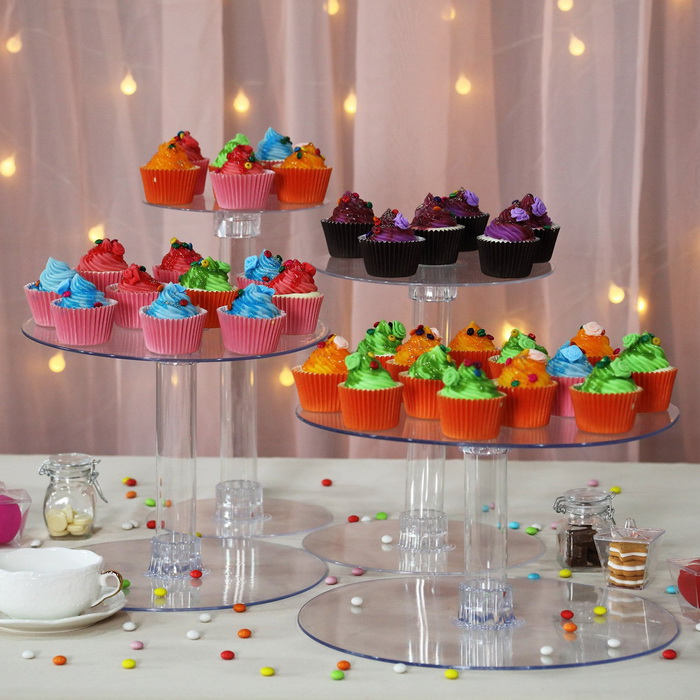 4 Tier XL Clear Acrylic Cupcake Stand
