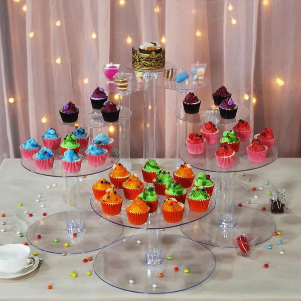 8 Tier Clear Acrylic Cupcake Cake Stand