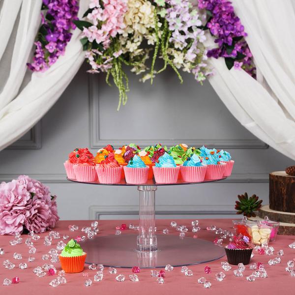 16" Round Acrylic Glass Cup Cake Dessert Stand