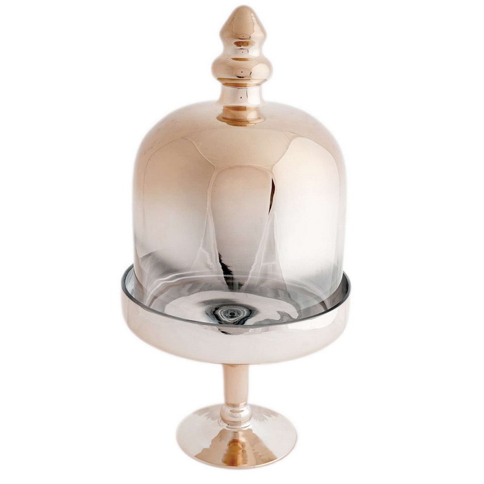 16" Champagne Cake Dome | 2 Piece Set | 6-in-1 Dome Set | Cake Stand | Display Set | Candy Display