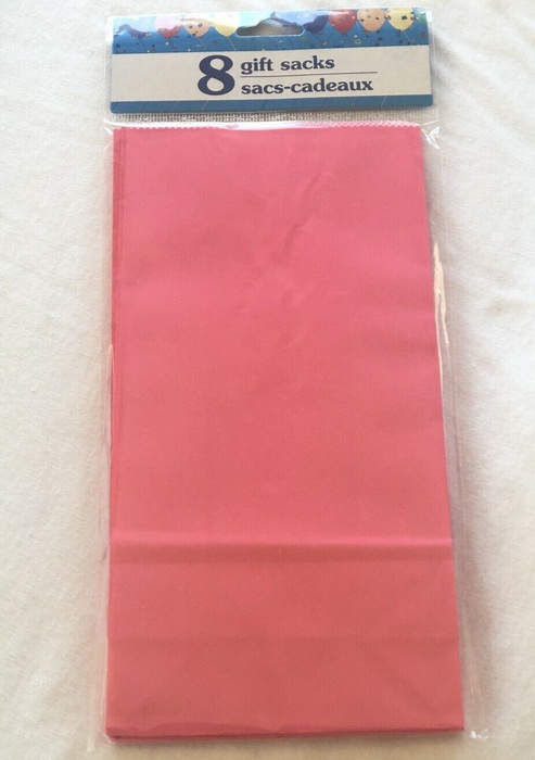 Pink Paper Gift Sacks 8ct