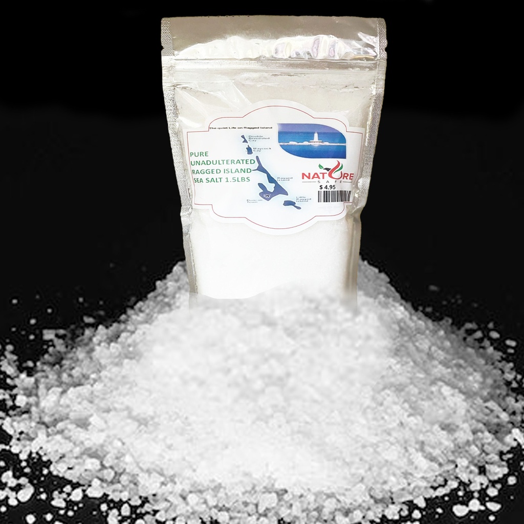 PURE UNADULTERATED RAGGED ISLAND SEA SALT 1.5LBS