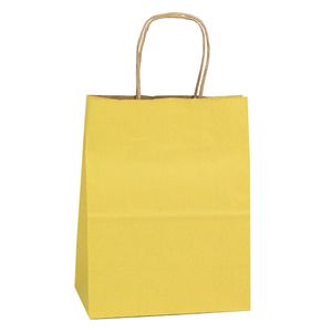 YELLOW SHADOW STRIPE HANDLE BAG 8"x4 3/4"X 10 1/4" 25CT