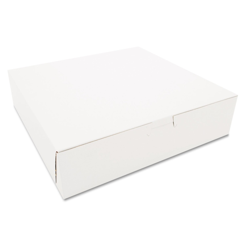 WHITE CAKE BOX 10X10X2.5 250ct