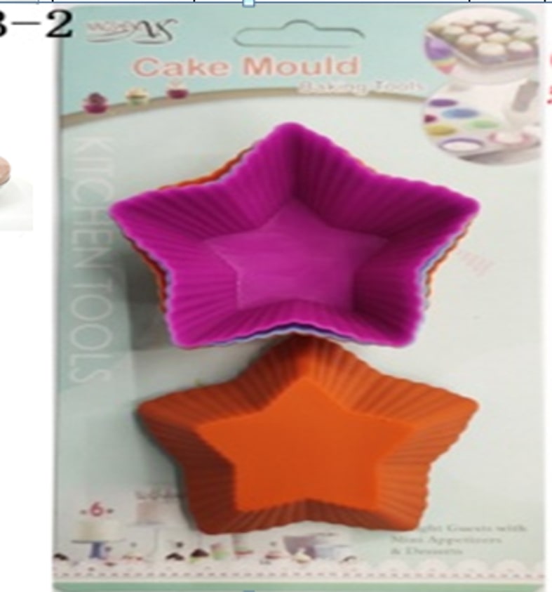 6 WELL PENTAGON SILICONE BAKING MOLD