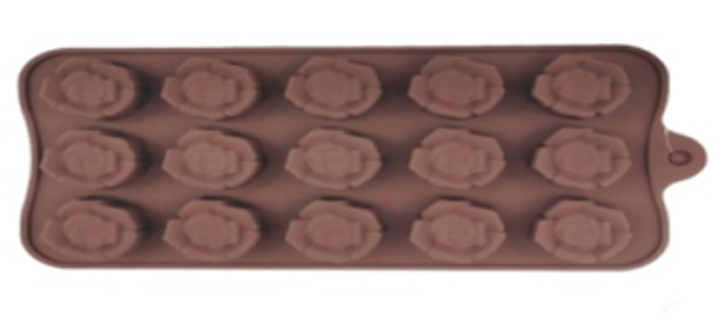 15 WELL ROSE SHAPED SILICONE CHOCOLATE MOLD